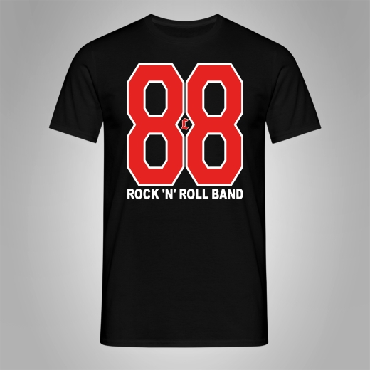 T-Shirt 88 Rock n Roll Band Schwarz