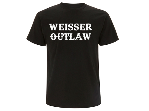 Hermannsland T-Shirt Weisser Outlaw Front Schwarz