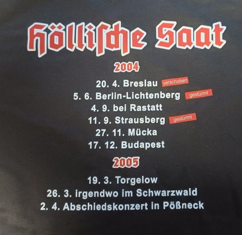 Die Lunikoff Verschwrung - Tour Shirt 2004 Hllische Saat